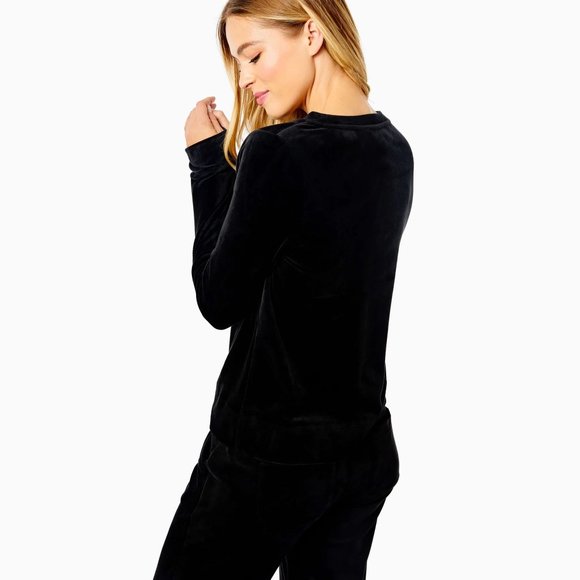 Lilly Pulitzer Tressa Velour Sweatshirt NWT - Picture 2 of 7